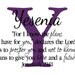 Reserved for Yesi - Monogram Jeremiah 29:11 - 16.5" x 27"
