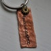 Copper Hammered Stamped STRENGTH key chain