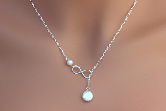 Items Similar To Infinity Necklace Infinity Lariat Necklace Sterling