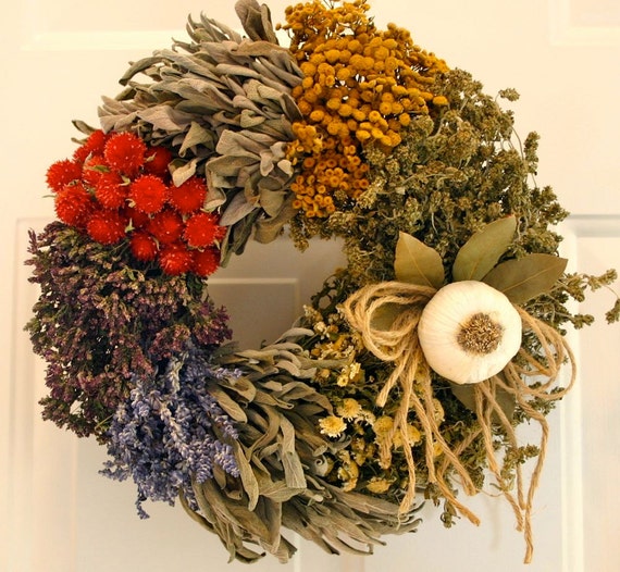 Herb Wreath Culinary Wreath Kitchen Wreath By CloverHollowDesigns   Il 570xN.442034299 Hds6 