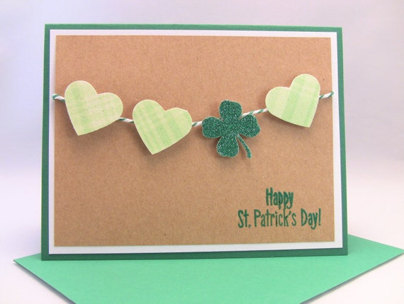 Items similar to 3-D Handmade St. Patrick's Day Card, St. Patty's Day