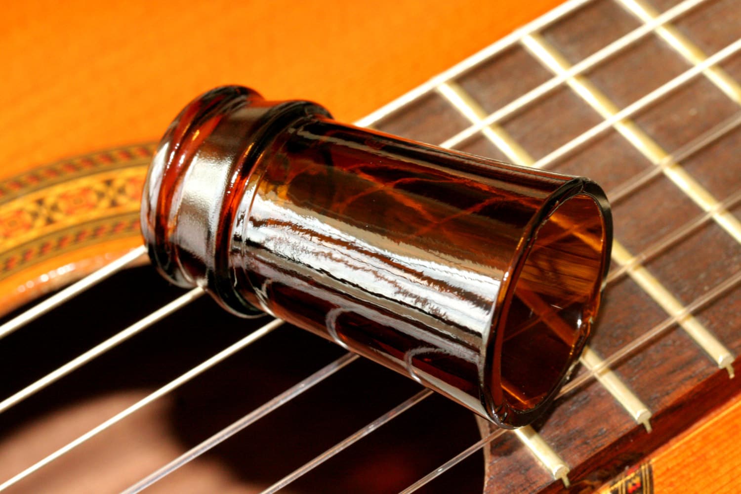 Glass Beer Bottle Neck Guitar Slide . Handmade in Nashville