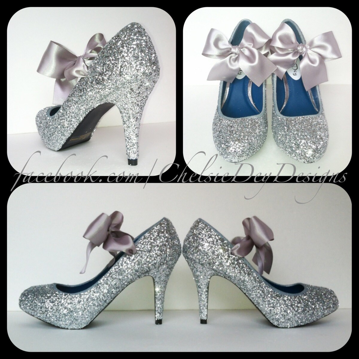 dark gray sparkly heels