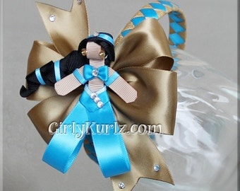 Princess Jasmine Headband, Princess Jasmine Ribbon Sculpture Hair Clip, Princess Hair Bow, Jasmine Hair Clip, Princess Headband, Princess