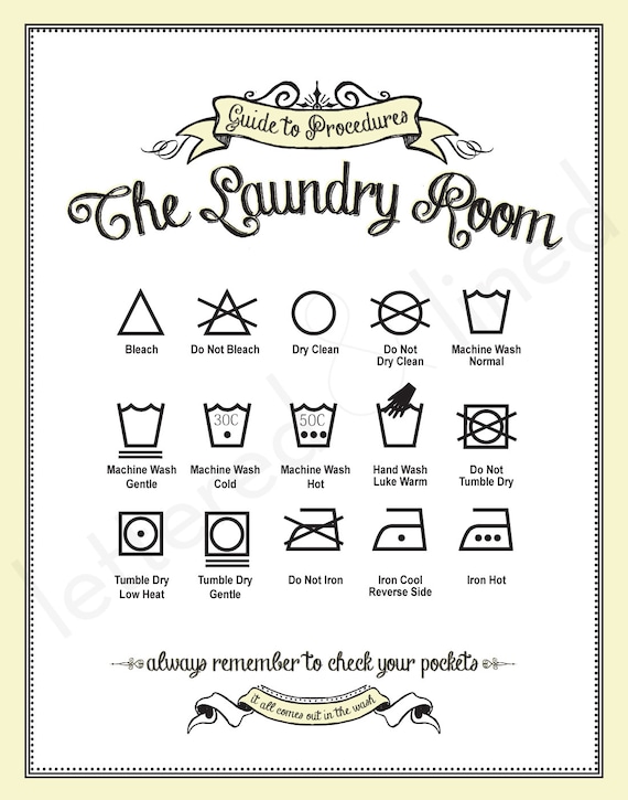 Guide to Procedures: The Laundry Room print Laundry