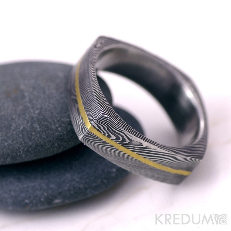 damascus wedding rings