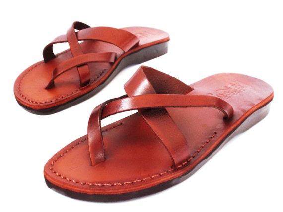 SALE New Leather Sandals X Straps Men's Shoes Thongs