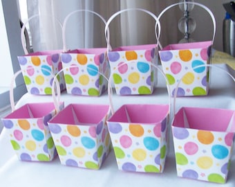 CLEARANCE - 16 Colourful birthday/baby shower favour boxes - birthday goody boxes - party favour boxes - candy treat boxes - craft supplies
