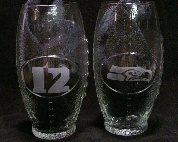 seahawks beer glass