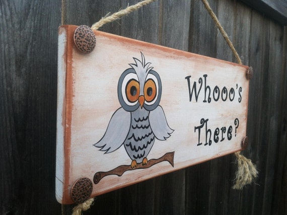 Items similar to Owl Welcome Sign on Etsy