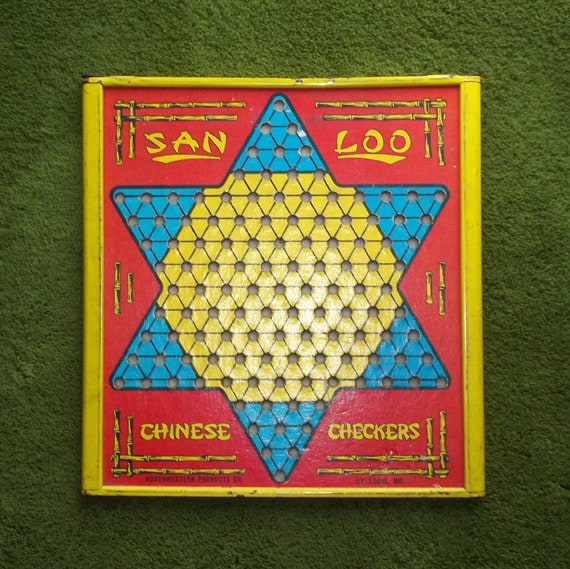 vintage chinese checkers board