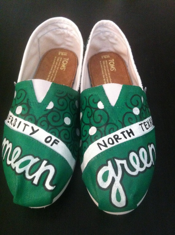 Items similar to UNT Mean Green Toms on Etsy