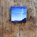 Lightning Field Painting. Mini Artwork. Oil Painting.