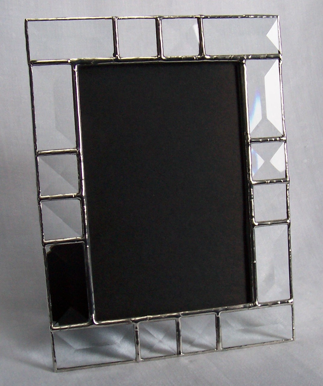 4x6 beveled glass picture frame of 1 wide by MichelesGlassStudio