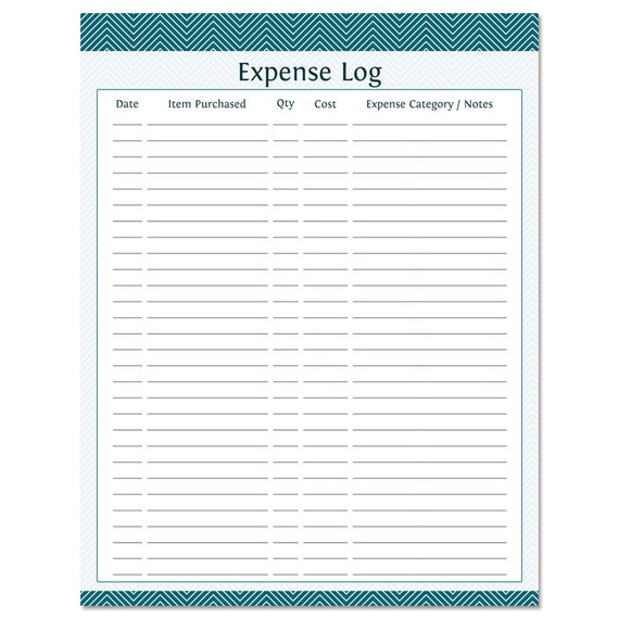 free income and expense log template