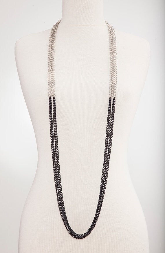 Items similar to Bold Statement Necklace, Harness, Body Jewelry Chain
