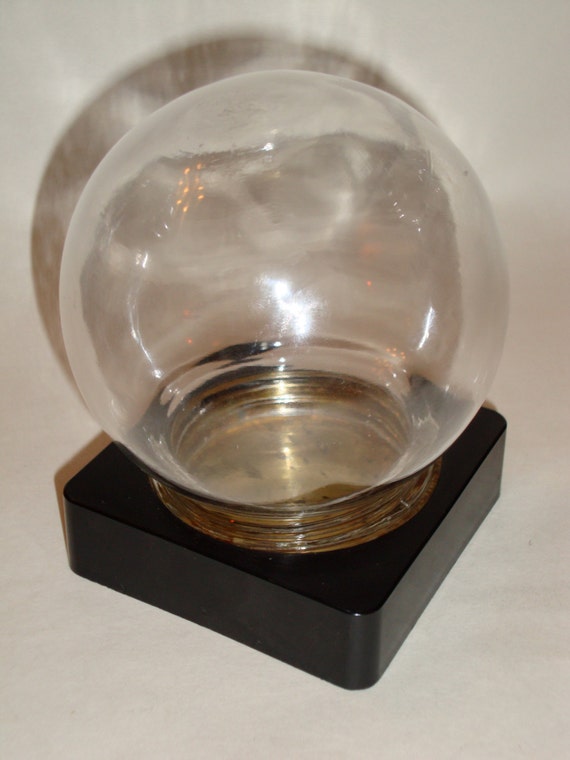 Small Vintage Glass Globe Mini Greenhouse by bobsfindsndesigns