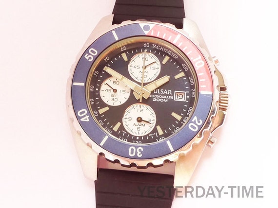 pulsar quartz alarm chronograph timer