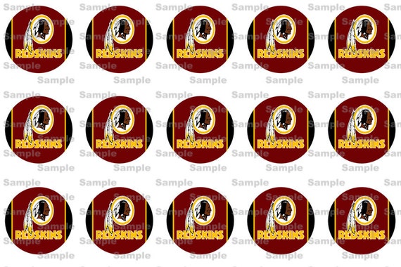 Redskins Mascot Themed -- 1 inch circle 4x6 Digital Bottle Cap Collage -- INSTANT DOWNLOAD by Gloria's Digi Cards on Etsy Il_570xn