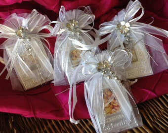 35 Recuerditos para bautizo/35 baptism favors/ Christening favor/ mini rosary/ recuerdos bautizo