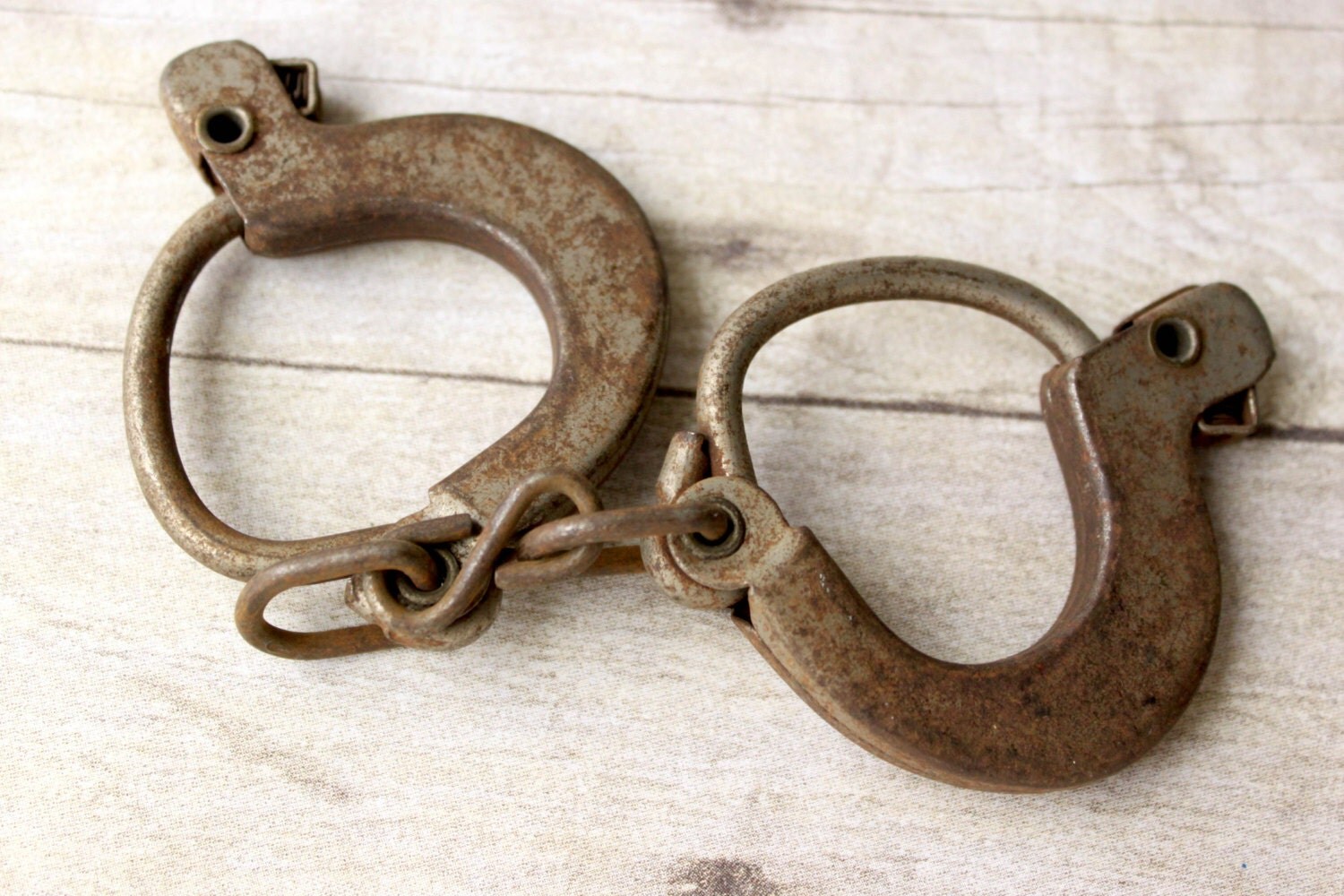 Vintage Toy Handcuffs metal child police gothic