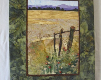 small landscape quilt- Needin' Mending