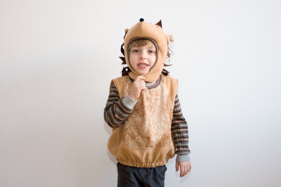 Hedgehog Costume 4T Party Porcupine Costume in beige and