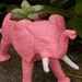 Cotton Candy/Coral pink glittered elephant planter re-purposed toy