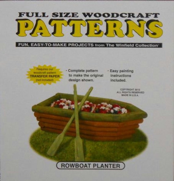 Row Boat Flower Planter Woodcraft Pattern