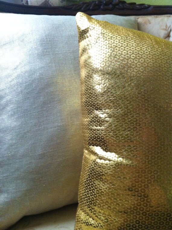 Metallic Gold Throw Pillow