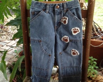 paw print jeans