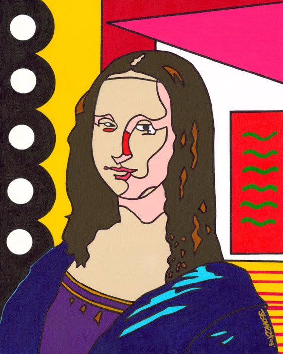 lisa pop mona art similar Mona Lisa, Abstract Items Print, Giclee Art, to Pop on Art,