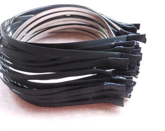 20pcs Black Headband with satin 5mm Wide