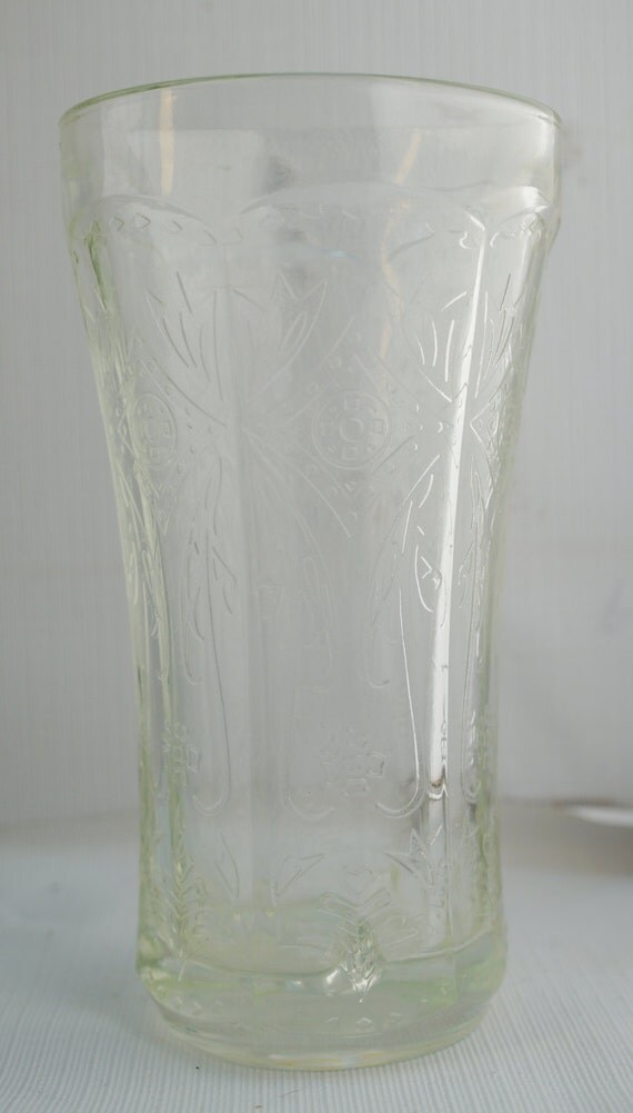 Antique Clear Depression Glass Clear 6.25 Vase by ForeverCreative1