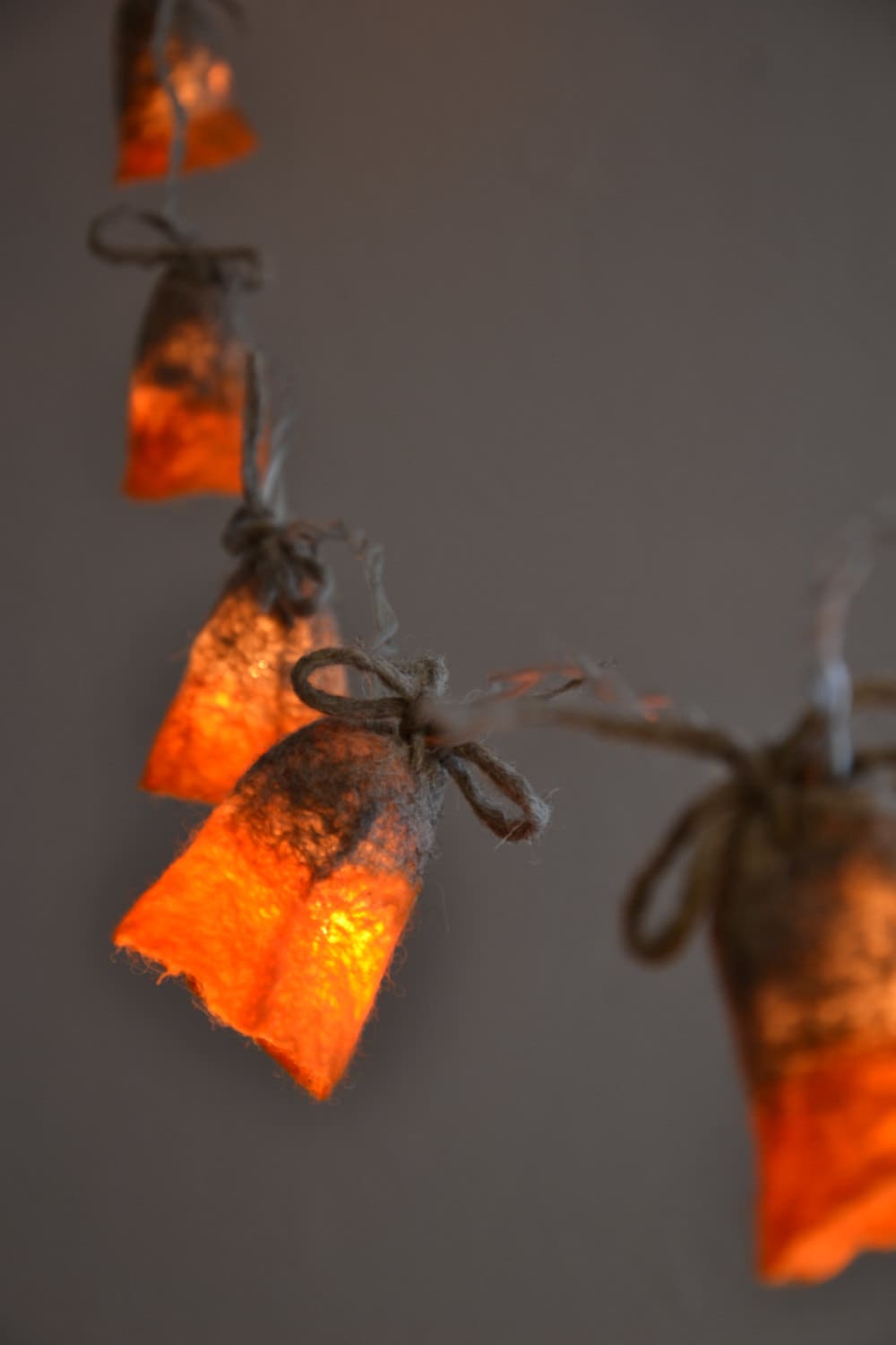String Lights LED battery powered Garland Gray by UrsulaShop