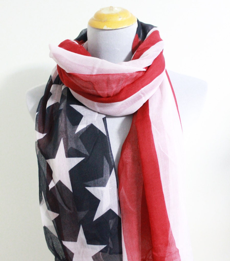 American Flag Scarf Star Fourth Of July July Fourth July