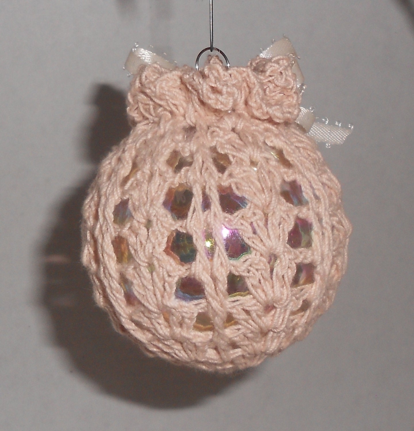 Victorian Christmas Ornament Crochet Natural