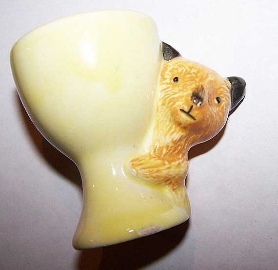 cup  egg Egg by ATokenOfLove vintage Figural Bear Cup Keele sooty Collectible Sooty St