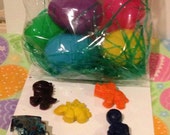 Boy Easter Eggs - Dinosaur Crayons, or 'Planes, Trains, Boats and Cars' Crayons - Plastic Eggs filled with crayons - 6 count Il_170x135