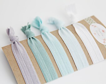 New Hair Ties - Ocean Blue Ombre - Hair Ties - Set of 5