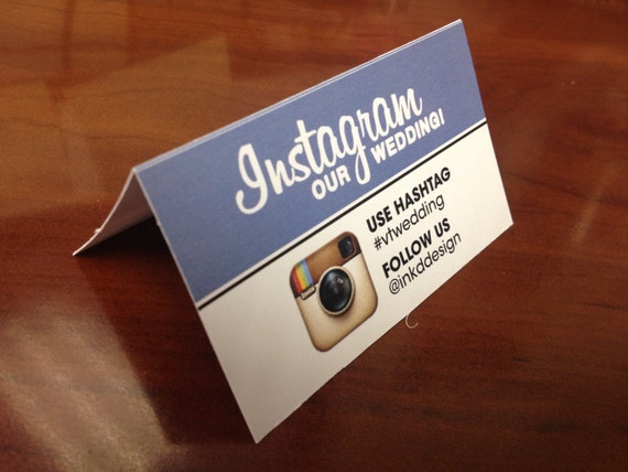 Items similar to DIY Printable Instagram Table Card on Etsy