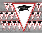 congratulations graduate / printable banner / congradulations / congrats banner / graduation cap image Il_170x135