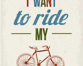 Bicycle Wall Art (Queen, I want to ride) ...