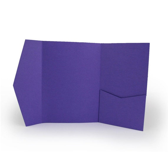 Purple 5 x 7 Pocket Fold Invitation Holder by