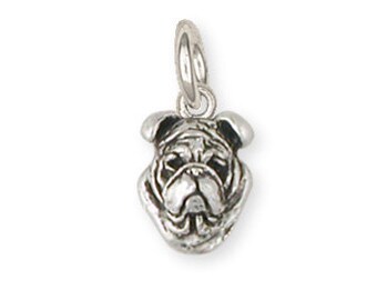 Sterling Silver Bulldog Charm Jewelry BD20-C