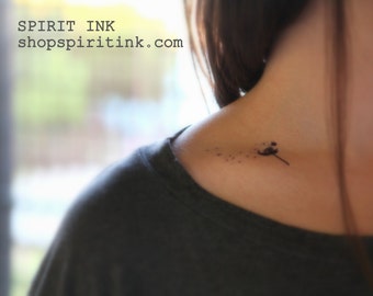 dandelion tattoo etsy dandelion tattoo etsy