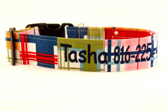 ADD ON: Embroidered Name and/or Phone Number to Any Dog Collar, Leash ...