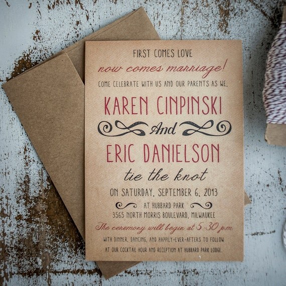 Country Casual Wedding Invitations 2