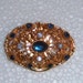 WESTERN GERMANY Scarf Clip With Blue Stones