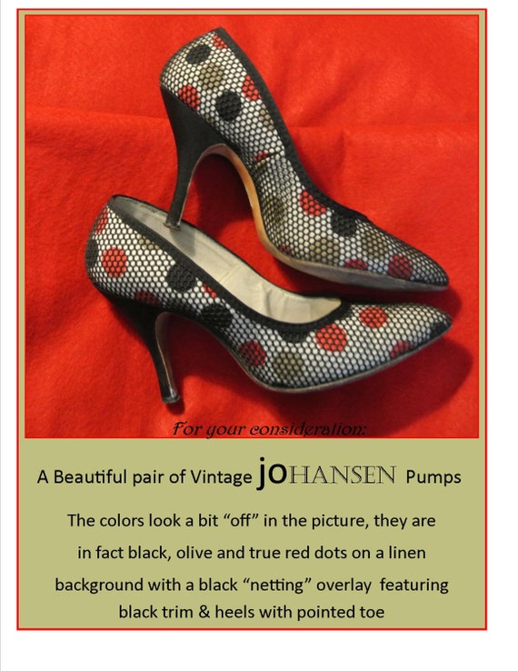 Vintage johansen Shoes Pumps vintage shoes by ChristysAtticDoor